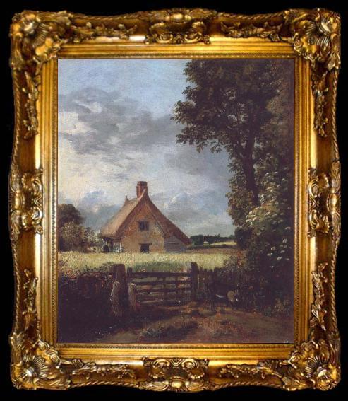 framed  John Constable A cottage in a cornfield, ta009-2